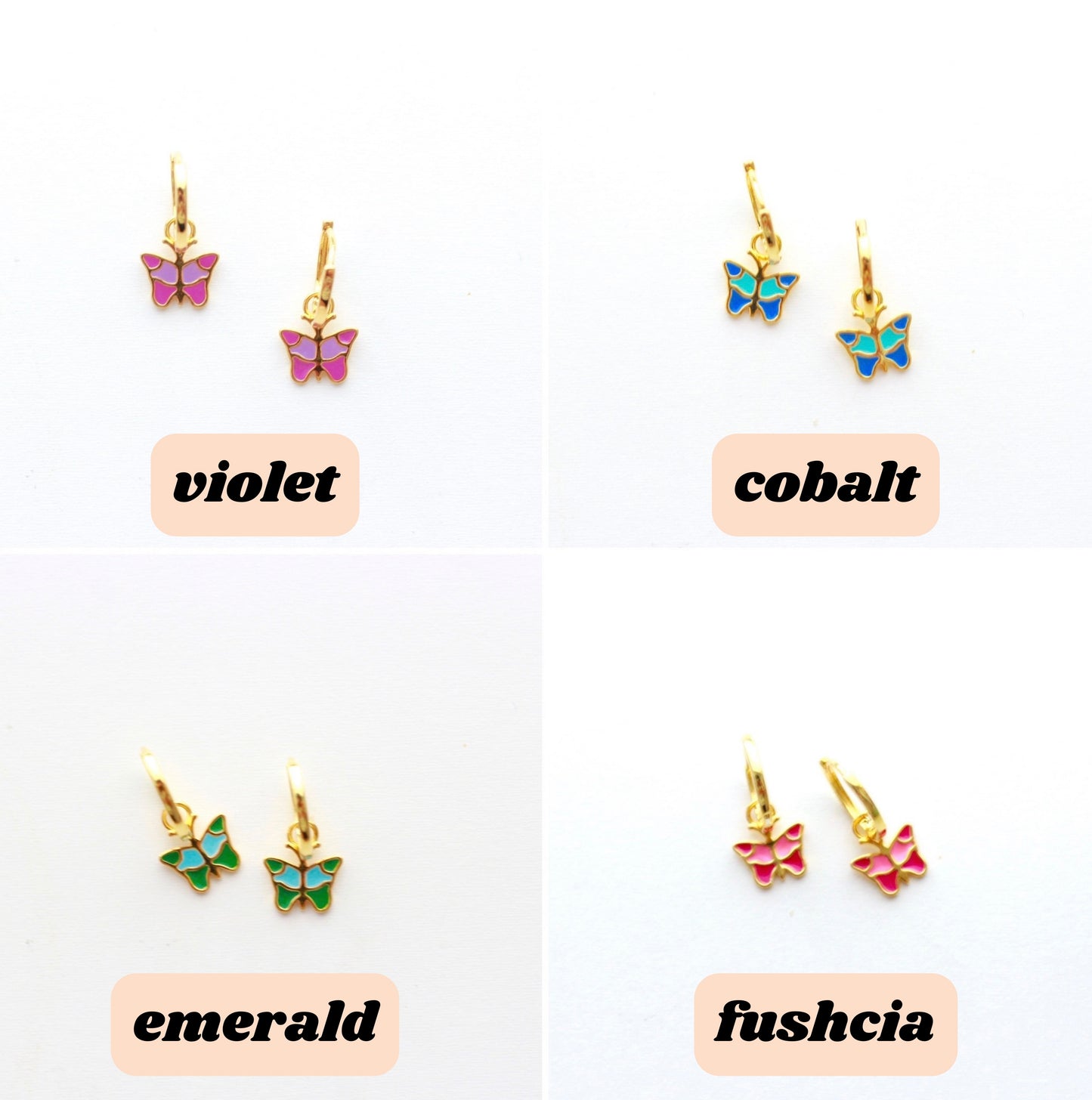 Butterfly Huggie Hoops