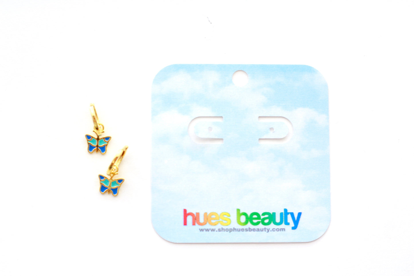 Butterfly Huggie Hoops