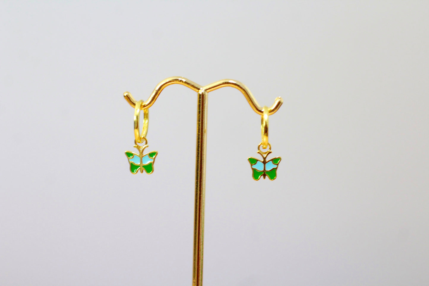 Butterfly Huggie Hoops