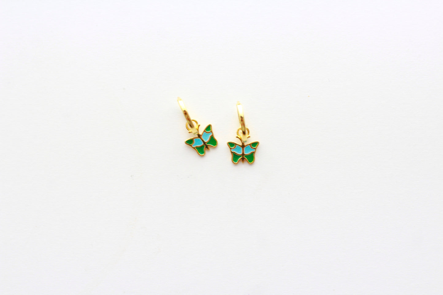 Butterfly Huggie Hoops