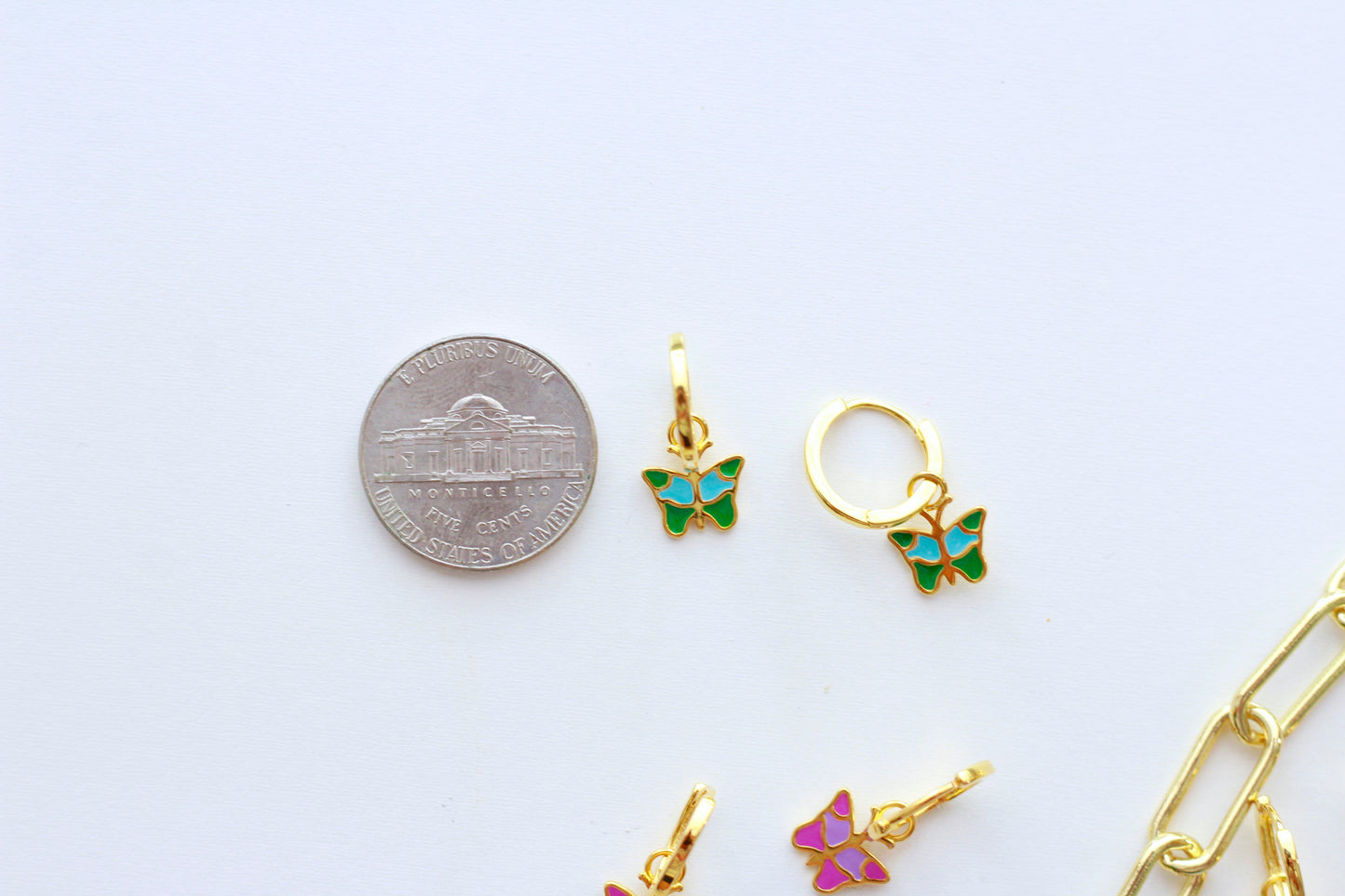 Butterfly Huggie Hoops