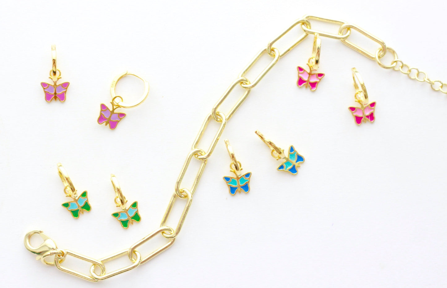 Butterfly Huggie Hoops