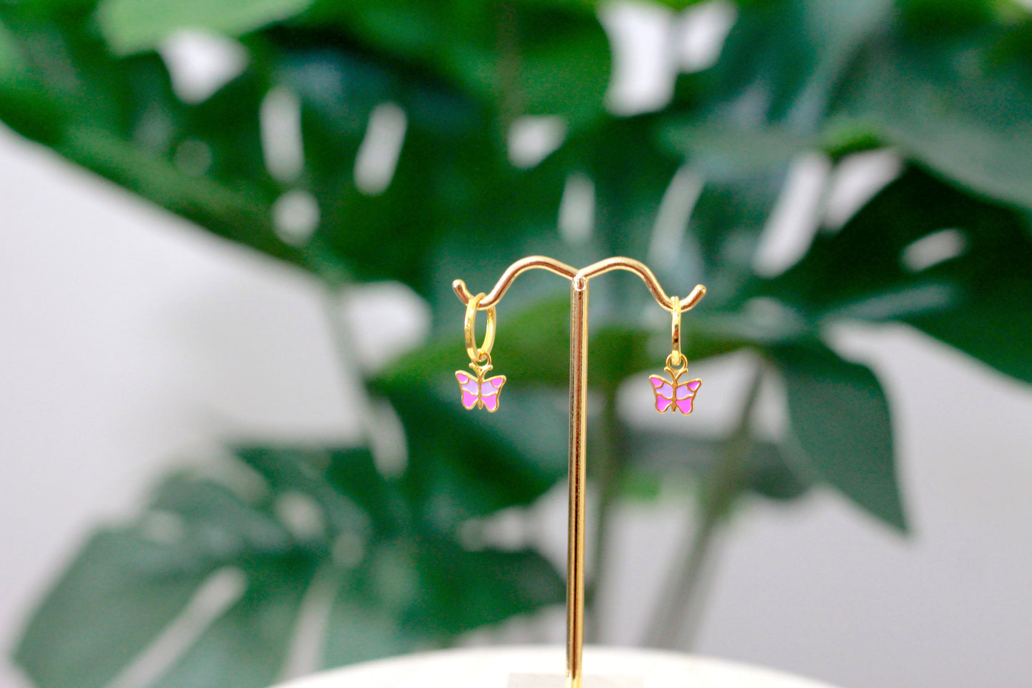 Butterfly Huggie Hoops