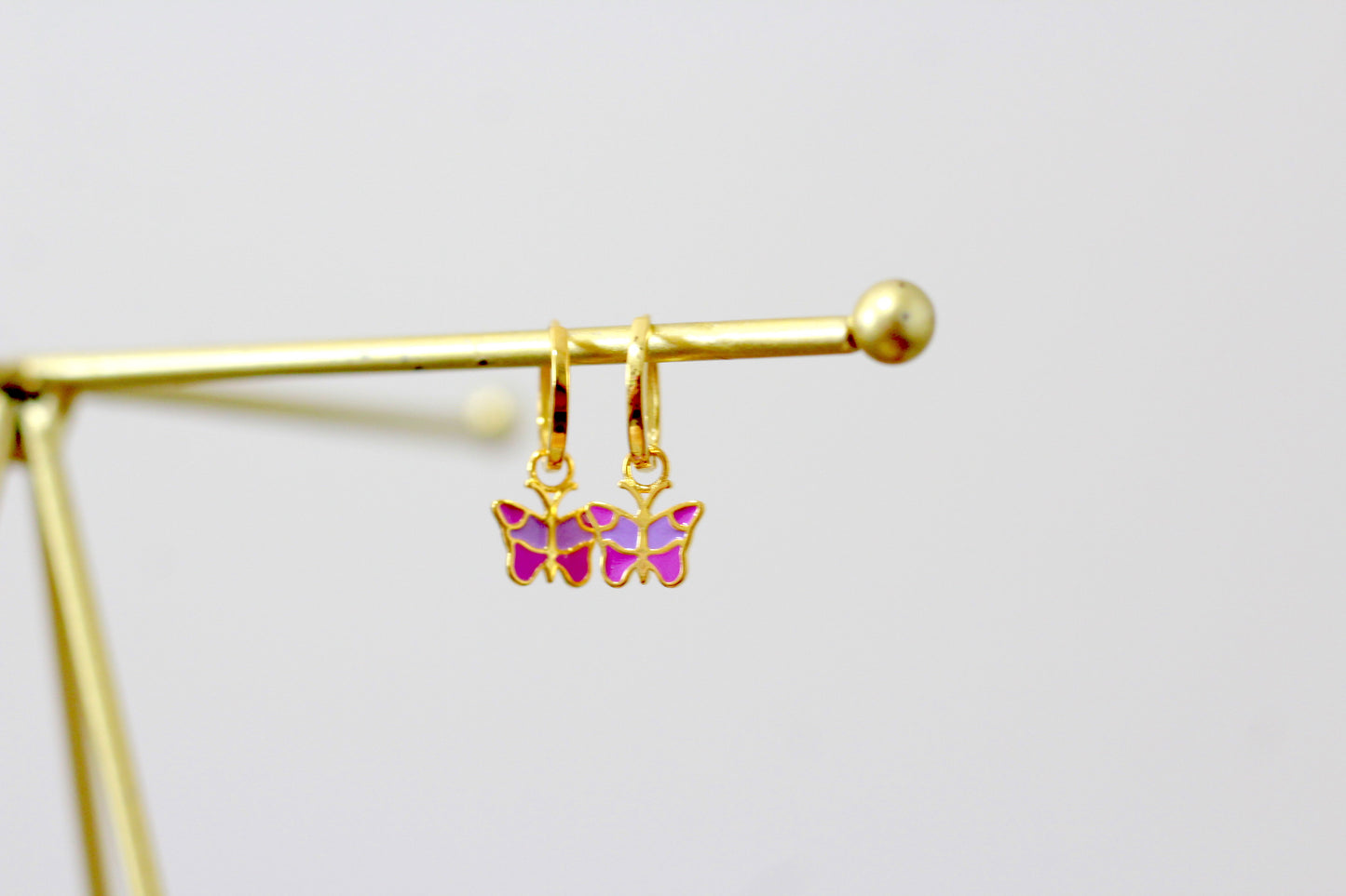 Butterfly Huggie Hoops