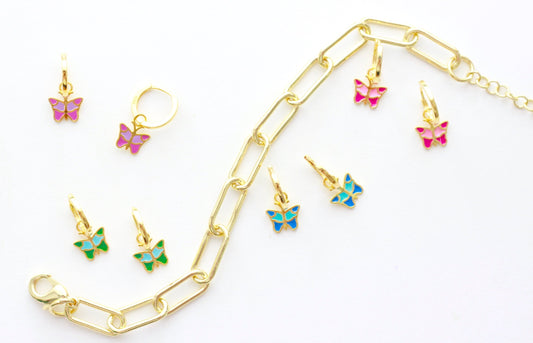 Butterfly Huggie Hoops