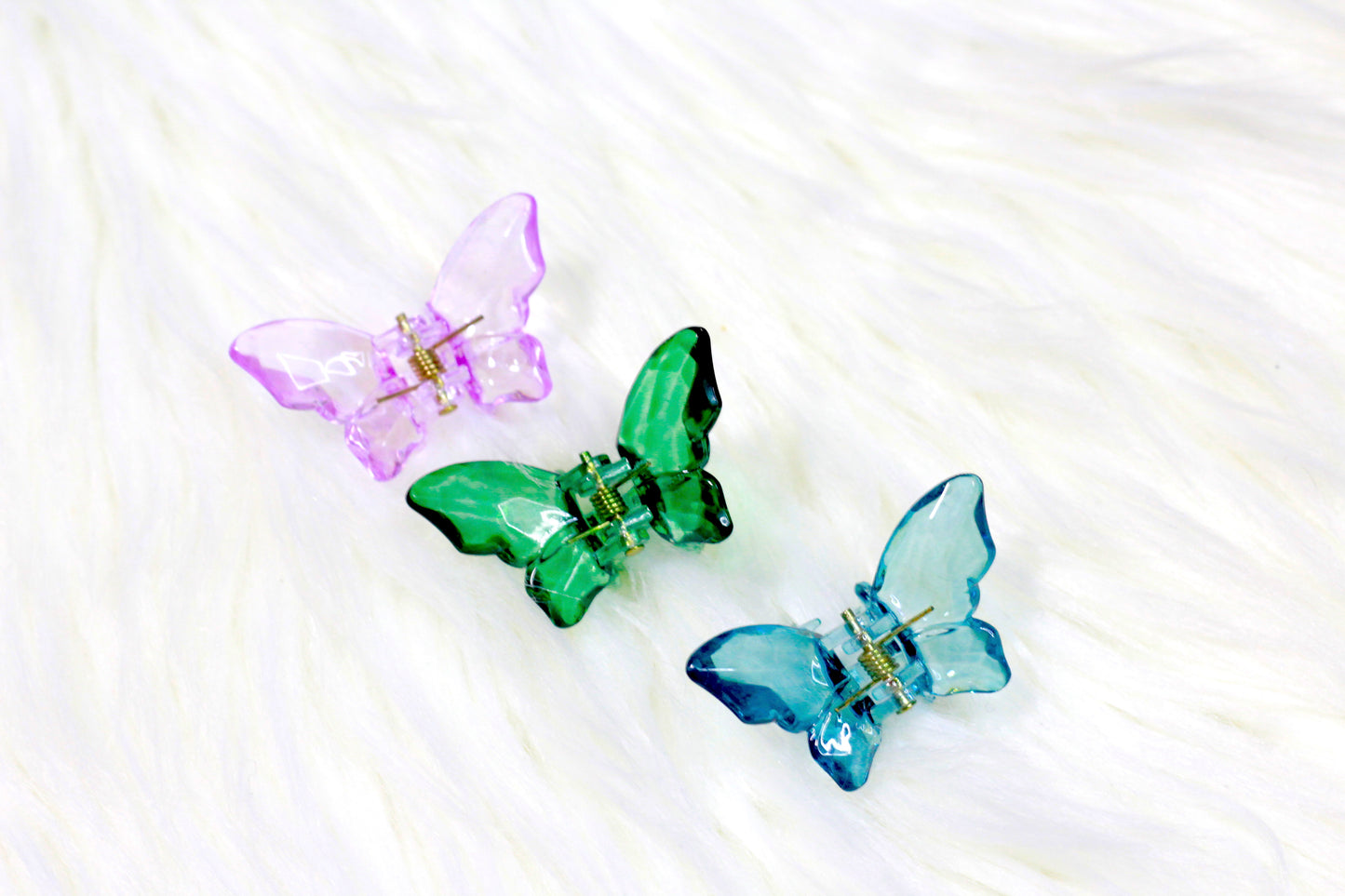 Crystal Butterfly Hair Clips