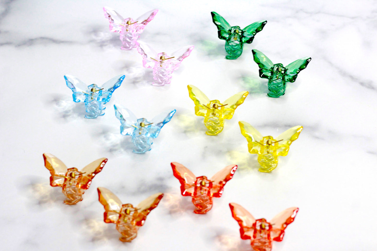 Crystal Butterfly Hair Clips