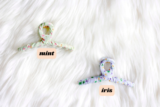 Chiffon Wrapped Hair Clips